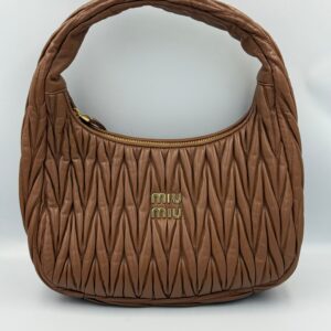 Wander matelassé nappa leather hobo bag